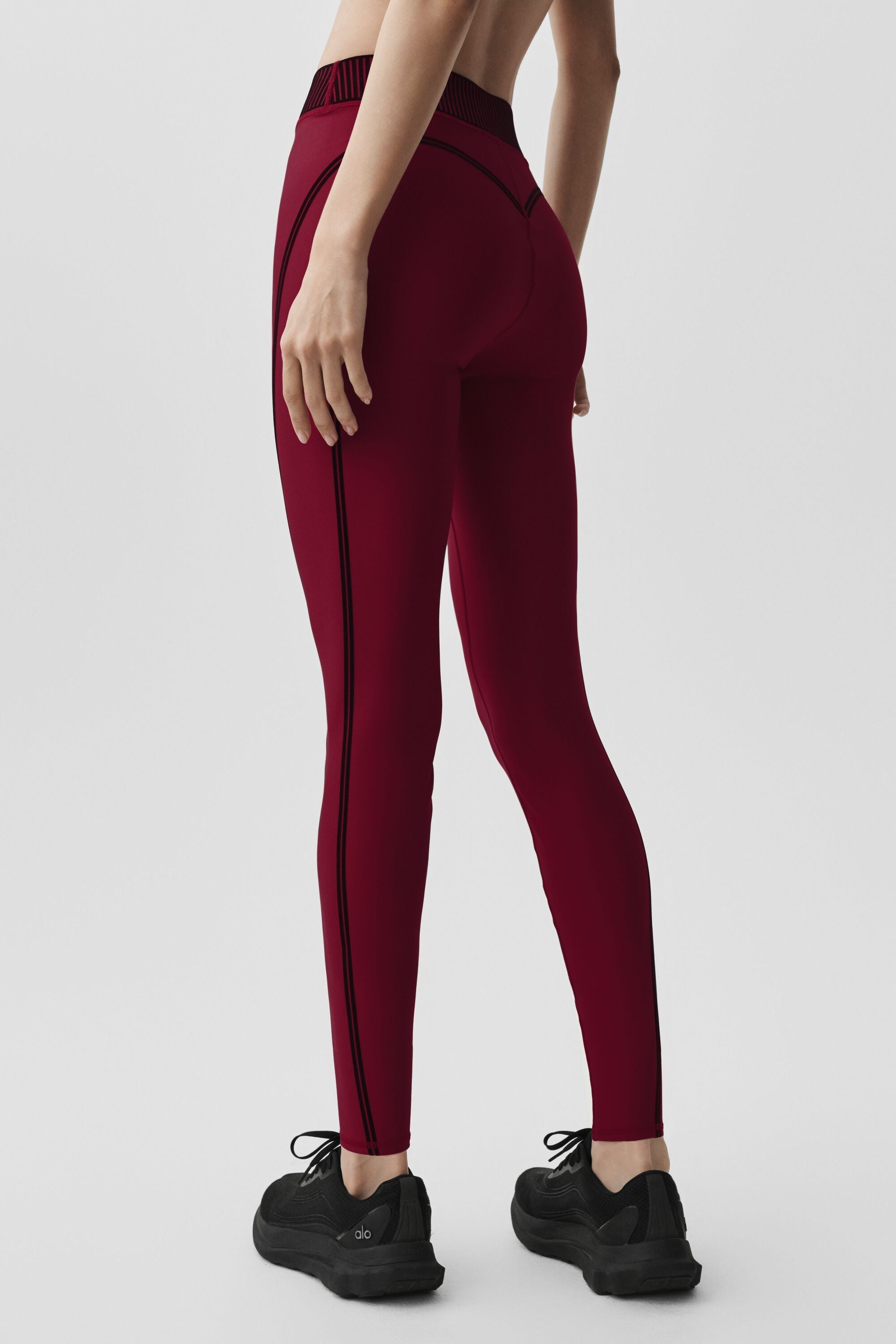 Women's Airlift High-Waist 7/8 Yoga Leggings - Squat-Proof Compression Tight in Summer Romance Red